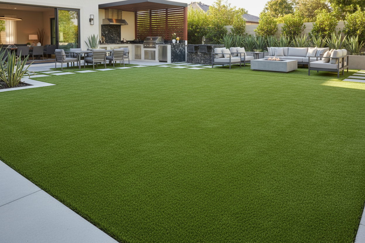 How to Revive Flattened Artificial Grass from Foot Traffic and Furniture