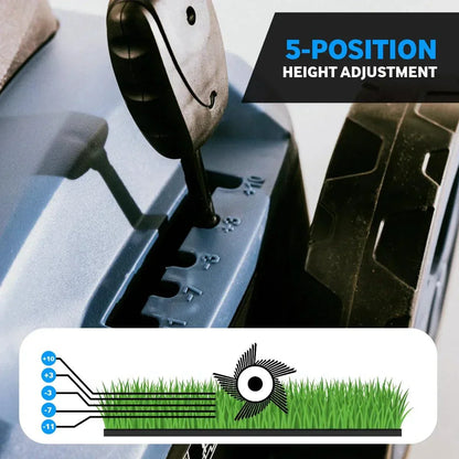 TURFSPIN™ Cordless Artificial Turf Sweeper cleaning synthetic grass with cordless brush system